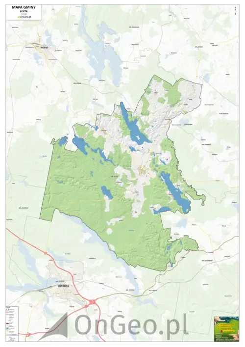 Mapa gminy Łukta